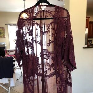 Lace kimono